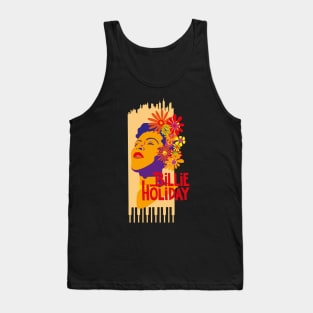 Echoes of Elegance: Billie Holiday Design Tank Top